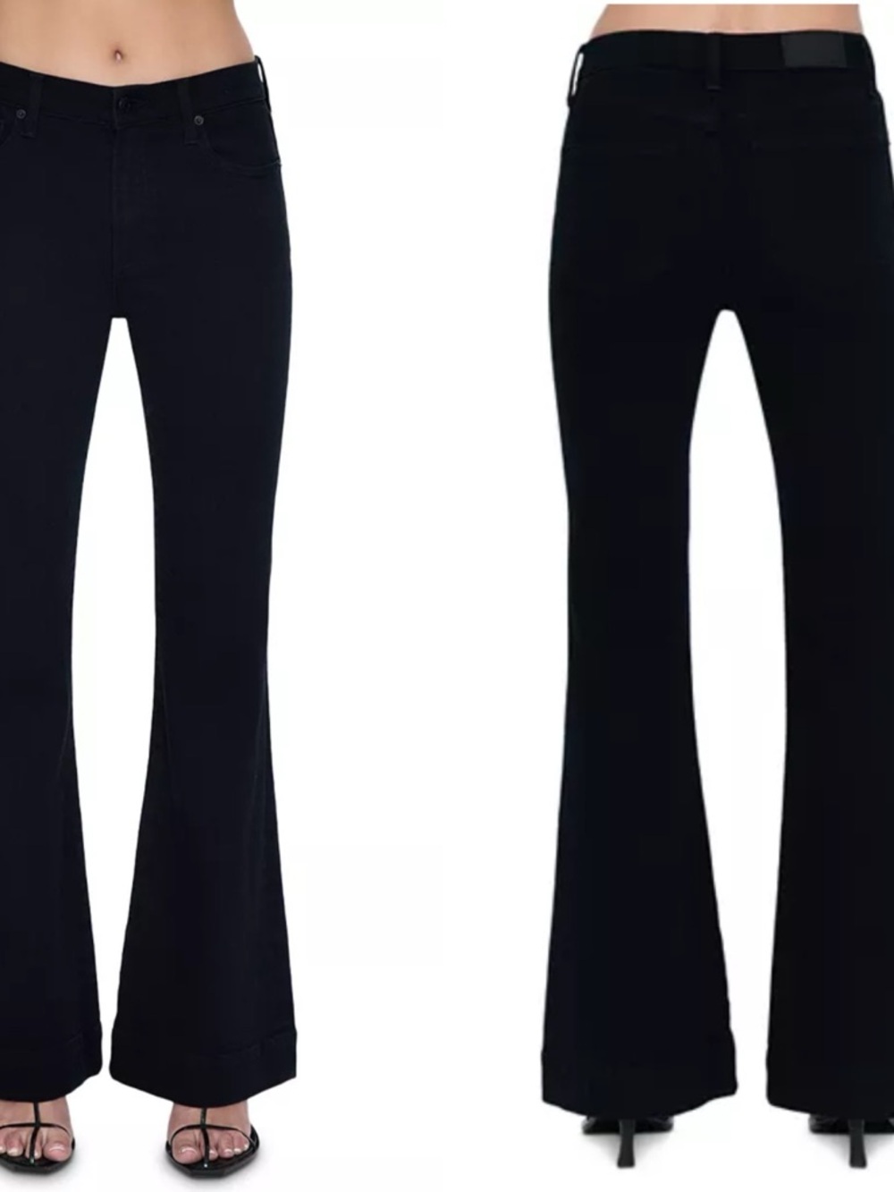 Pistola Kinsley Ultra Flare Jeans Black Ink Mid Rise 27 - Picture 4 of 14